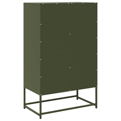 Hoge kast 68x39x111,5 cm staal olijfgroen