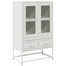 Hoge kast 68x39x111,5 cm staal wit