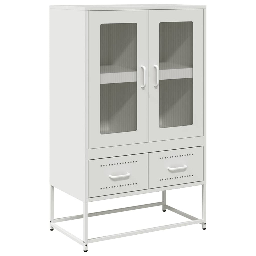 Hoge kast 68x39x111,5 cm staal wit