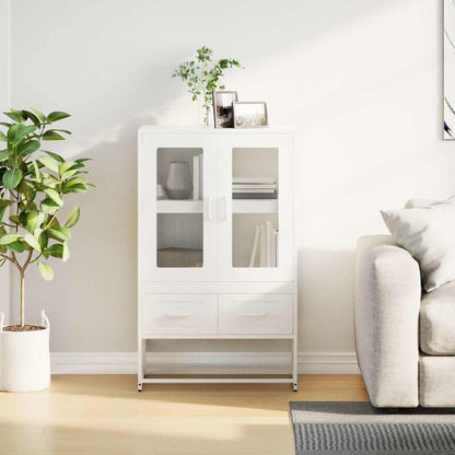 Hoge kast 68x39x111,5 cm staal wit