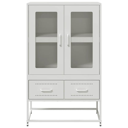 Hoge kast 68x39x111,5 cm staal wit