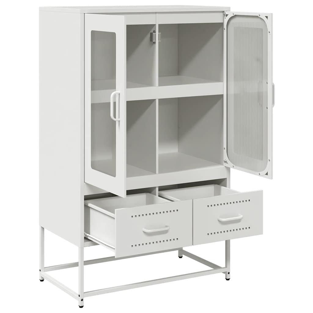 Hoge kast 68x39x111,5 cm staal wit