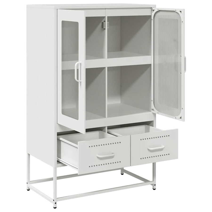 Hoge kast 68x39x111,5 cm staal wit