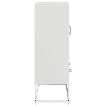 Hoge kast 68x39x111,5 cm staal wit
