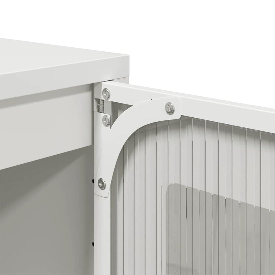 Hoge kast 68x39x111,5 cm staal wit