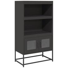 Hoge kast 68x39x123 cm staal zwart