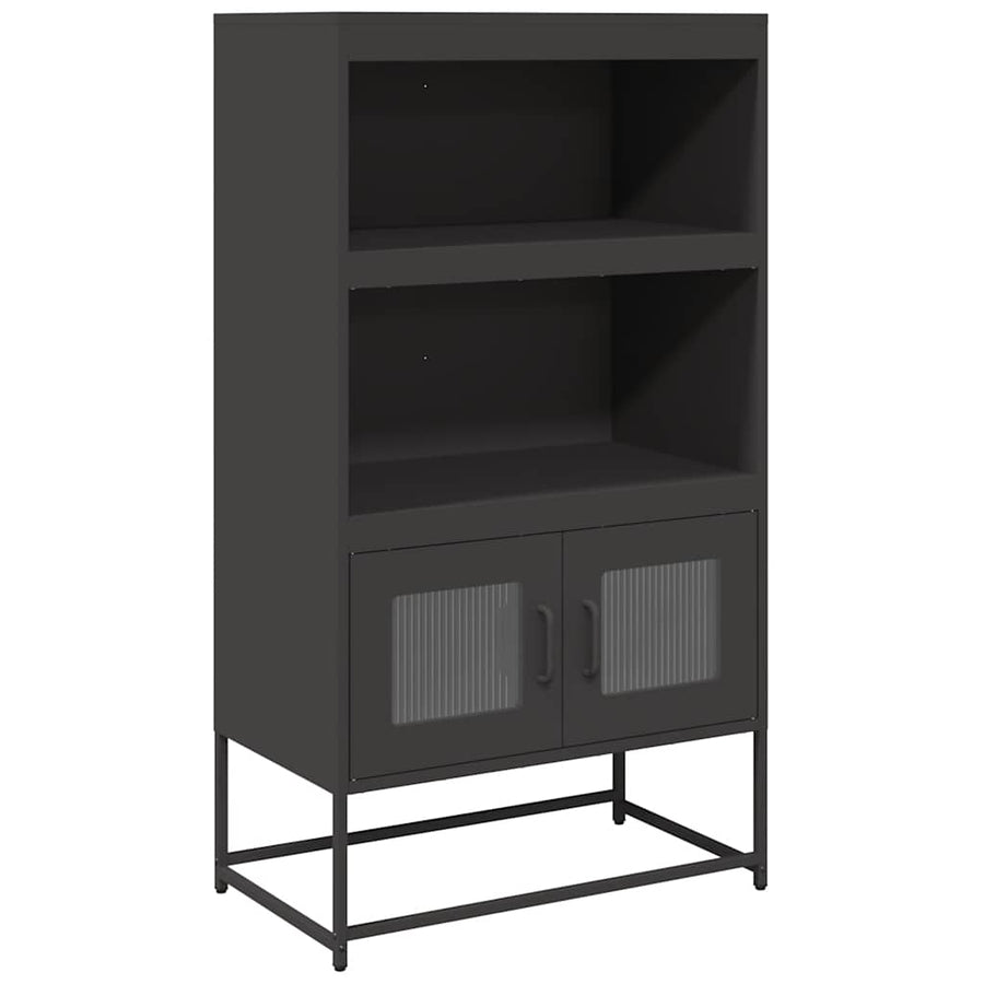Hoge kast 68x39x123 cm staal zwart
