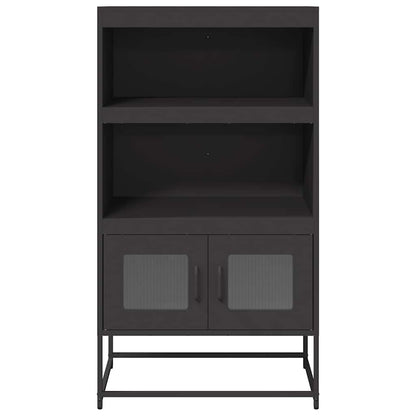 Hoge kast 68x39x123 cm staal zwart