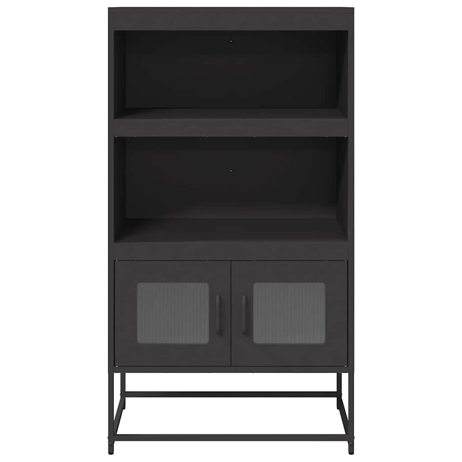 Hoge kast 68x39x123 cm staal zwart