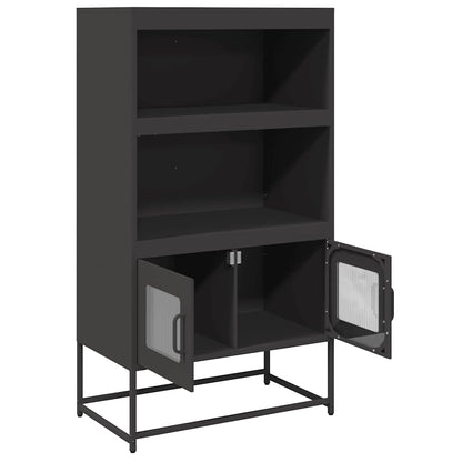 Hoge kast 68x39x123 cm staal zwart