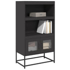 Tall cabinet 68x39x123 cm steel black