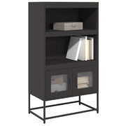 Hoge kast 68x39x123 cm staal zwart wandmontage
