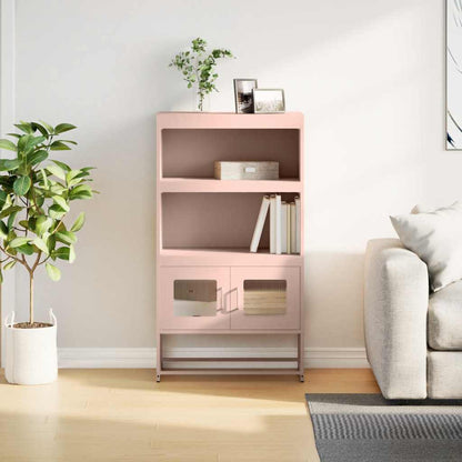 Hoge kast 68x39x123 cm staal roze