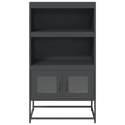 Hoge kast 68x39x123 cm staal antracietkleurig