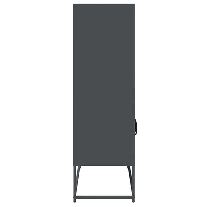 Hoge kast 68x39x123 cm staal antracietkleurig