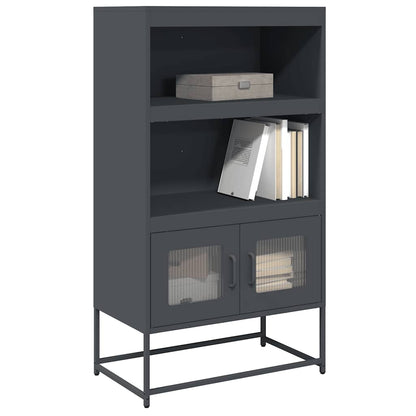 Hoge kast 68x39x123 cm staal antracietkleurig