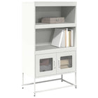 Tall cabinet 68x39x123 cm steel white