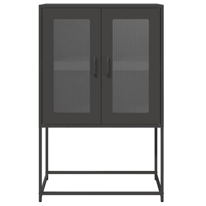Hoge kast 68x39x107 cm staal zwart