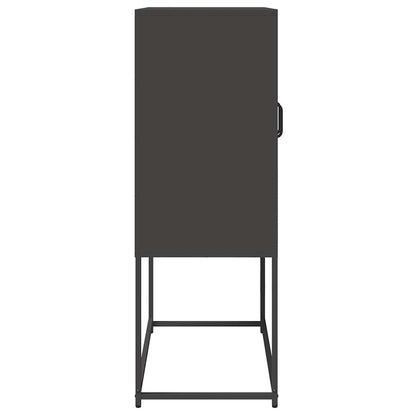 Hoge kast 68x39x107 cm staal zwart