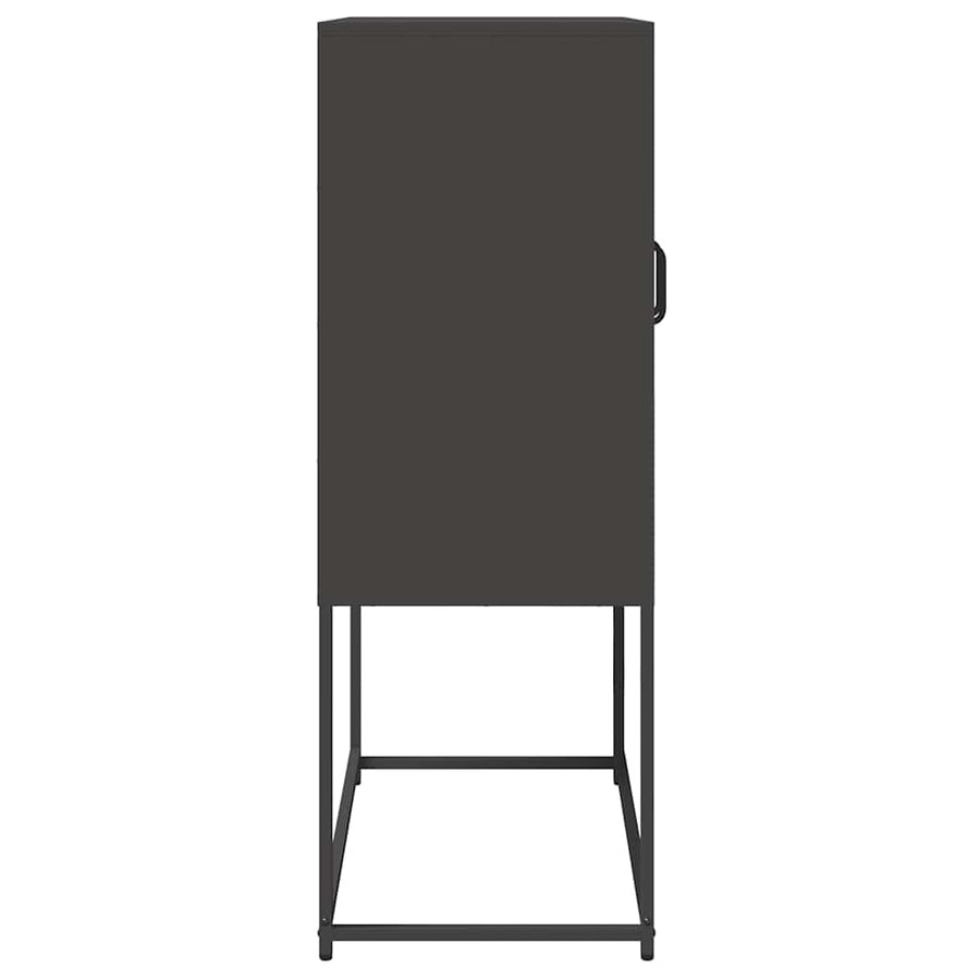 Hoge kast 68x39x107 cm staal zwart