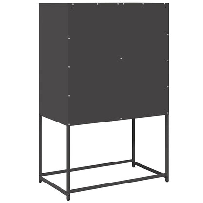 Hoge kast 68x39x107 cm staal zwart
