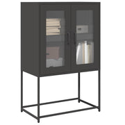 Tall cabinet 68x39x107 cm steel black