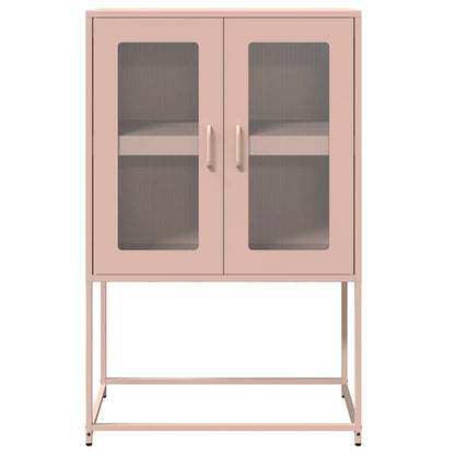 Hoge kast 68x39x107 cm staal roze