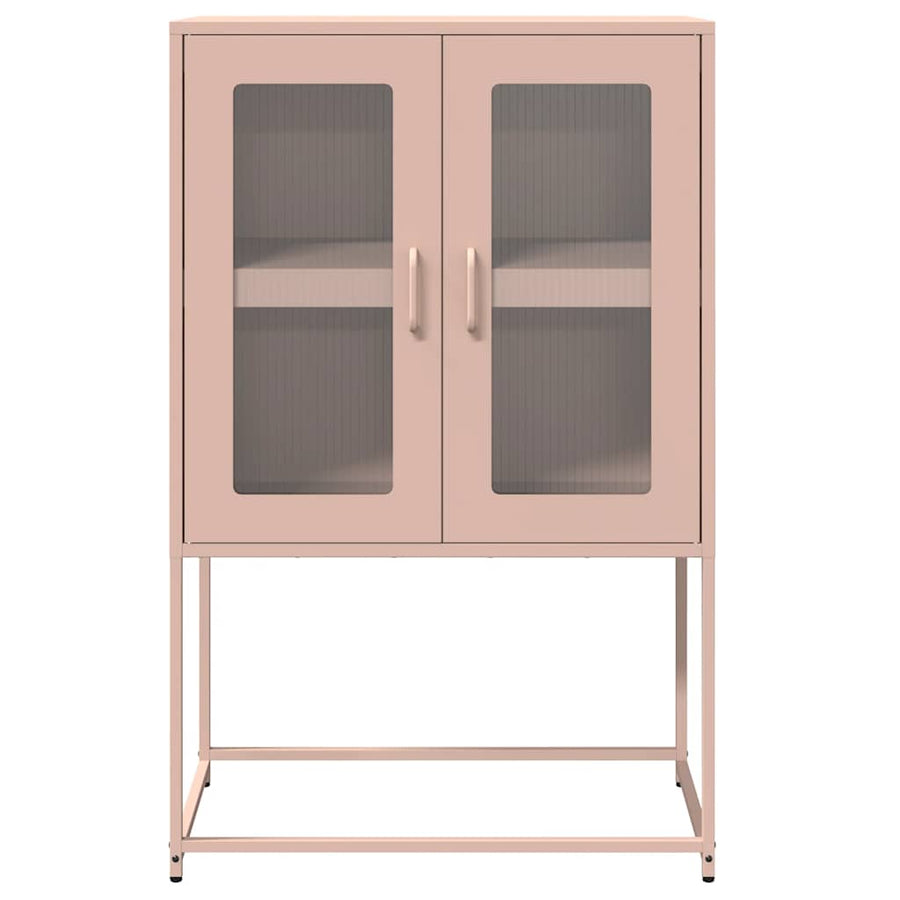Hoge kast 68x39x107 cm staal roze