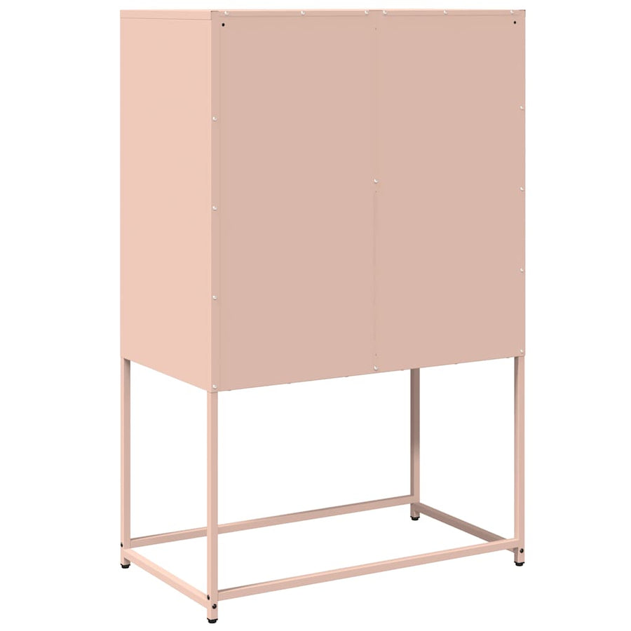 Hoge kast 68x39x107 cm staal roze