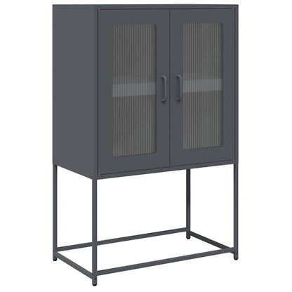 Hoge kast 68x39x107 cm staal antracietkleurig