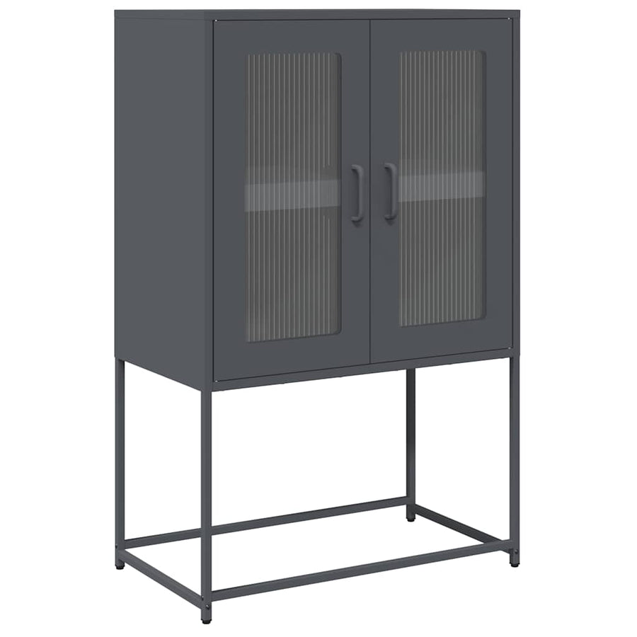 Hoge kast 68x39x107 cm staal antracietkleurig