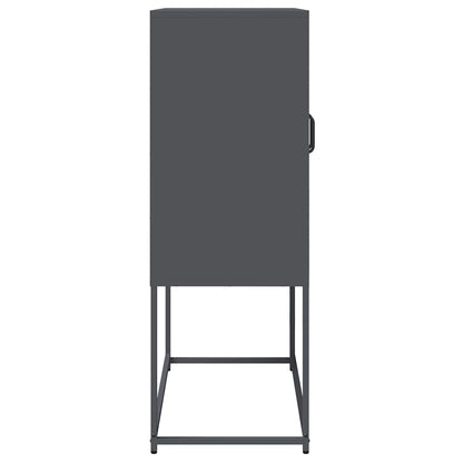 Hoge kast 68x39x107 cm staal antracietkleurig