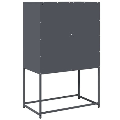Hoge kast 68x39x107 cm staal antracietkleurig