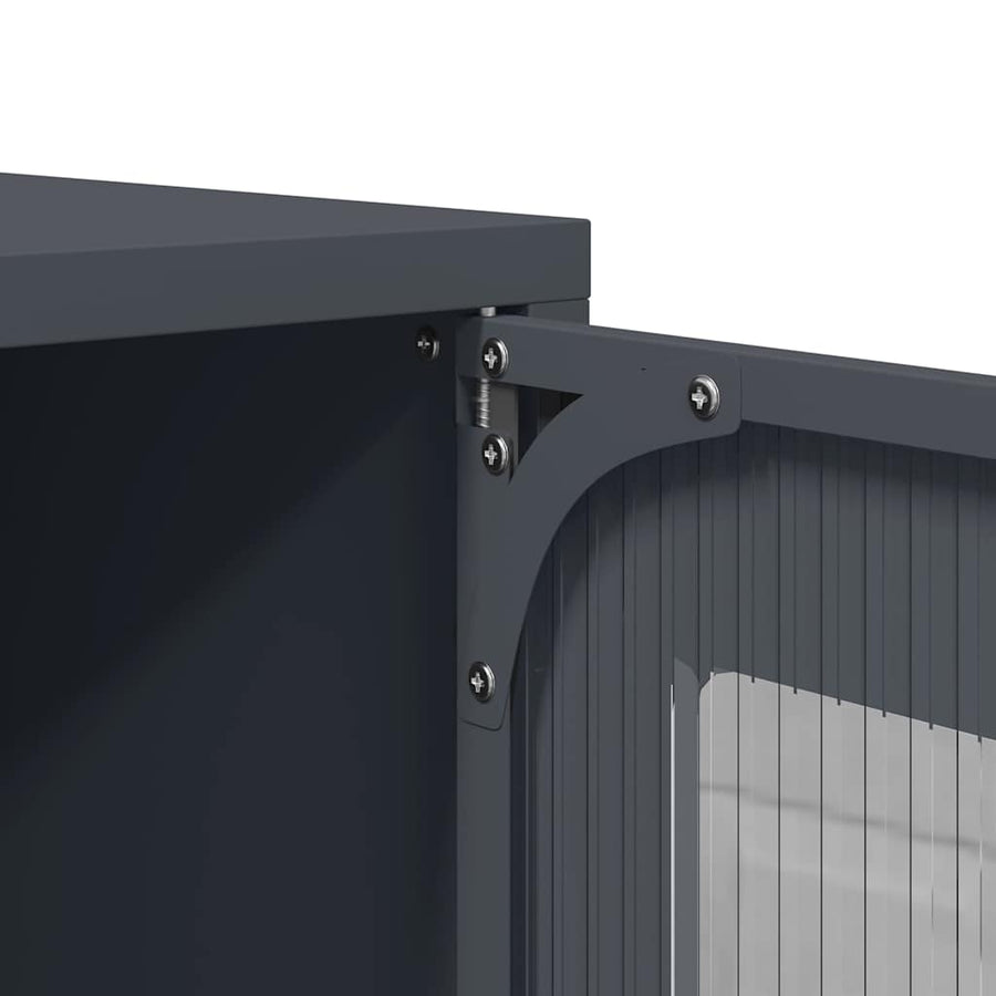 Hoge kast 68x39x107 cm staal antracietkleurig