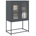 Hoge kast 68x39x107 cm staal antracietkleurig