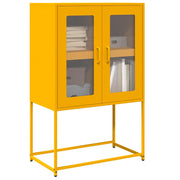 Tall cabinet 68x39x107 cm steel mustard yellow