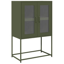 Hoge kast 68x39x107 cm staal olijfgroen