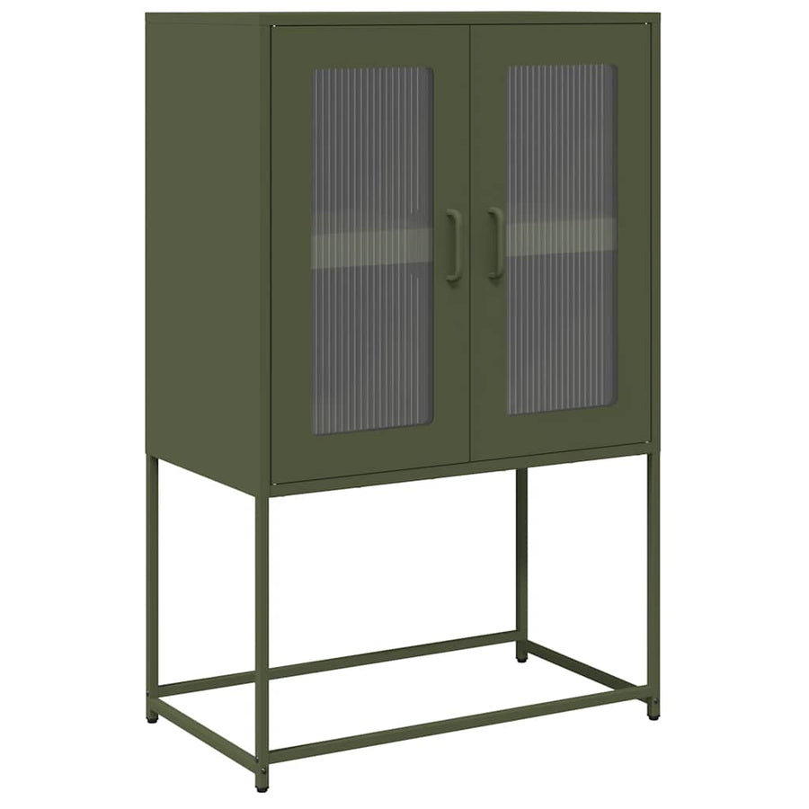 Hoge kast 68x39x107 cm staal olijfgroen