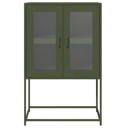Hoge kast 68x39x107 cm staal olijfgroen