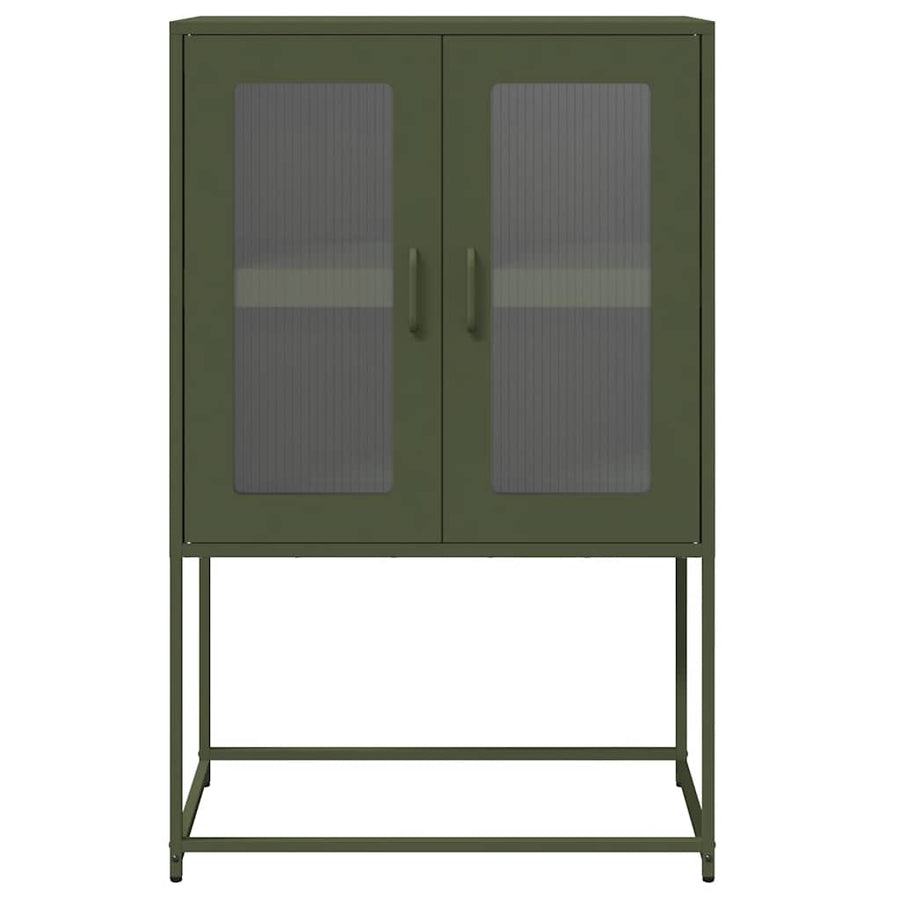 Hoge kast 68x39x107 cm staal olijfgroen
