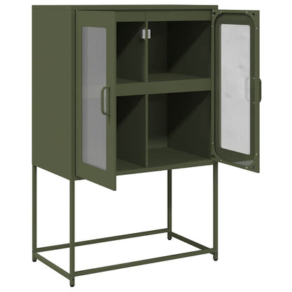 Hoge kast 68x39x107 cm staal olijfgroen