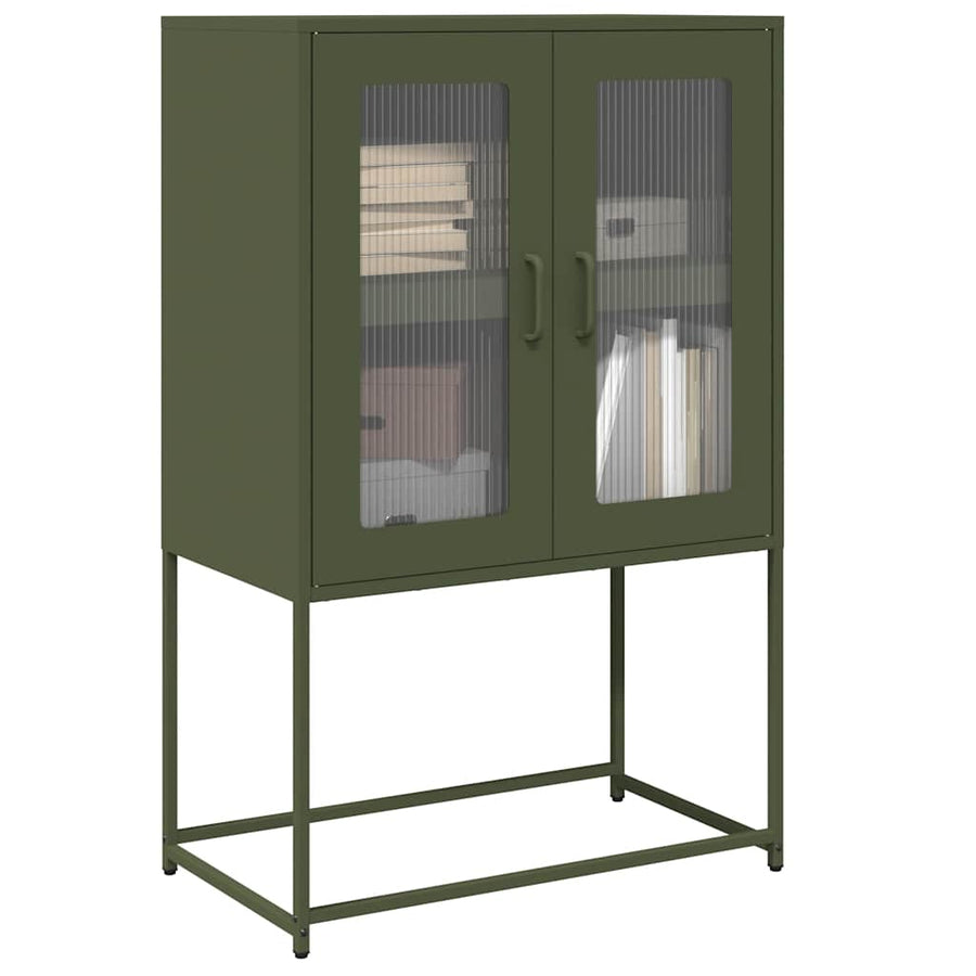 Hoge kast 68x39x107 cm staal olijfgroen