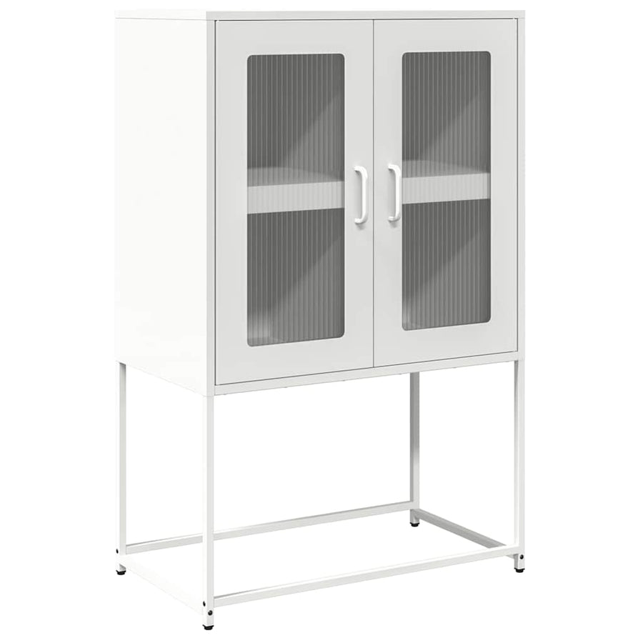 Hoge kast 68x39x107 cm staal wit