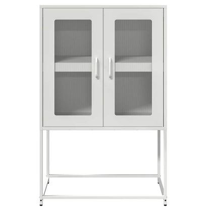 Hoge kast 68x39x107 cm staal wit
