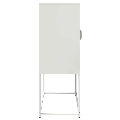 Hoge kast 68x39x107 cm staal wit