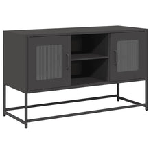 Tv-meubel 100,5x39x60,5 cm staal zwart