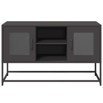 Tv-meubel 100,5x39x60,5 cm staal zwart