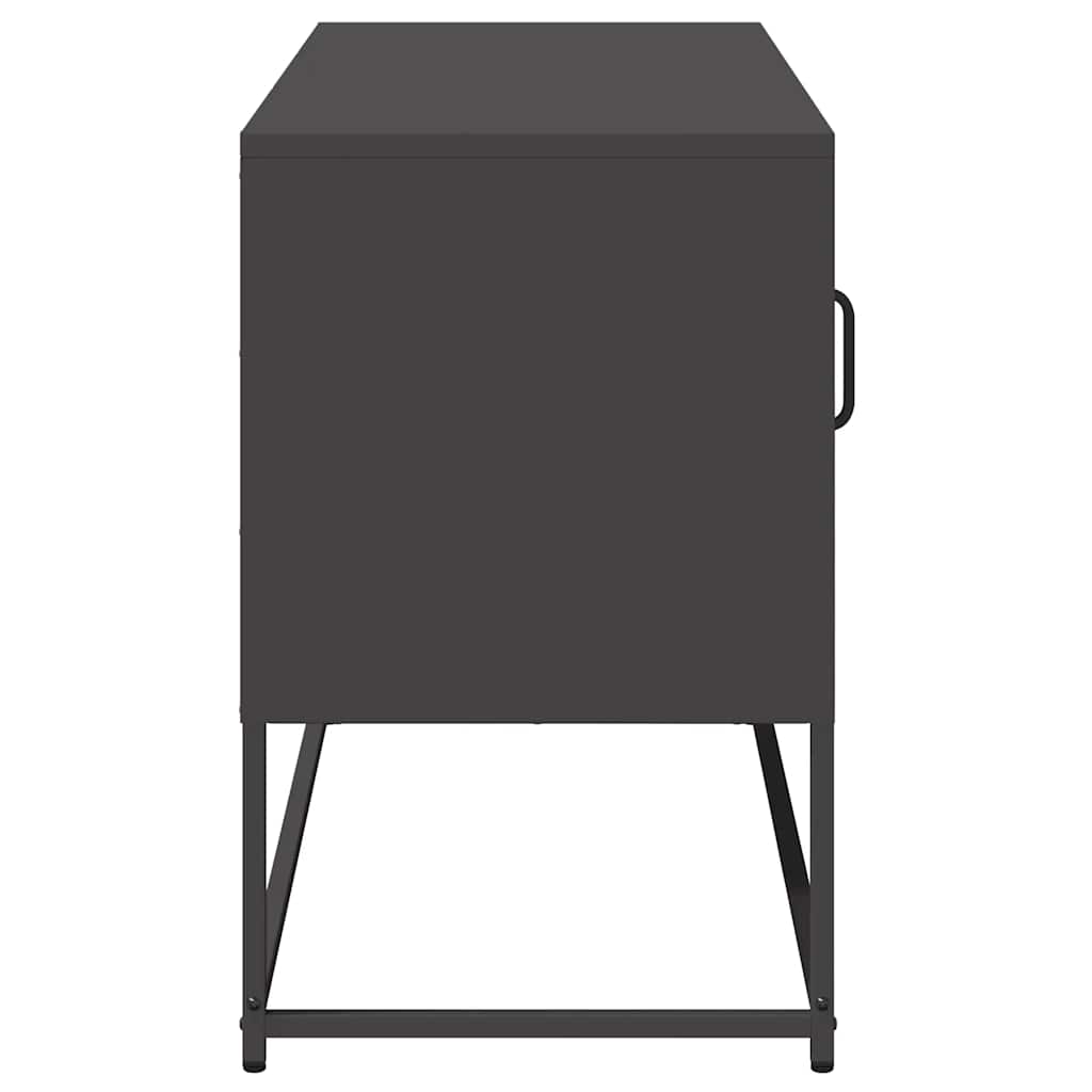 Tv-meubel 100,5x39x60,5 cm staal zwart