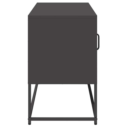 Tv-meubel 100,5x39x60,5 cm staal zwart