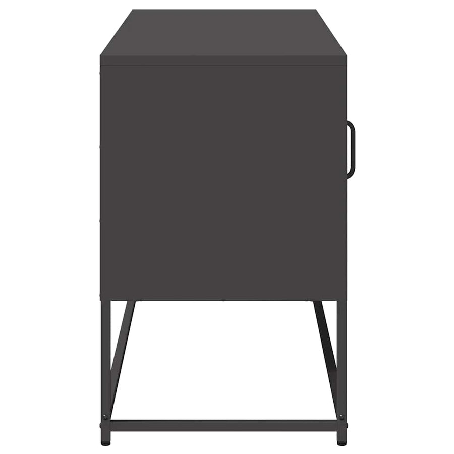 Tv-meubel 100,5x39x60,5 cm staal zwart
